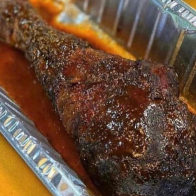 Jumbo Smoked Turkey Leg.