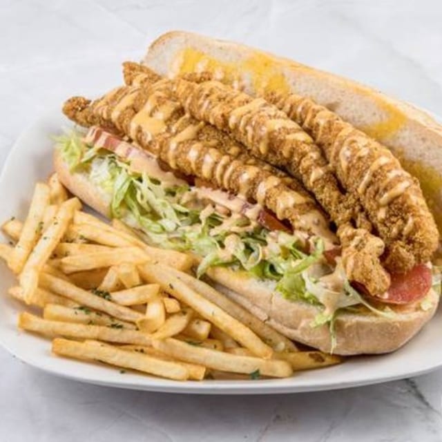 Jumbo Catfish Po'boy.